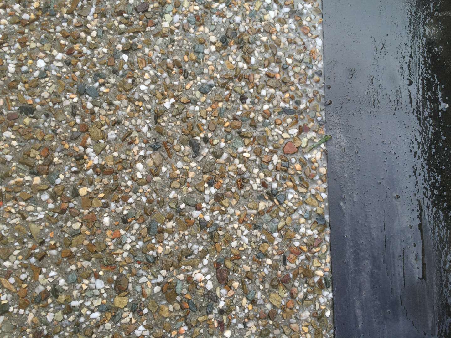 Close up of exposed aggregate finish - Genform Concrete Melbourne